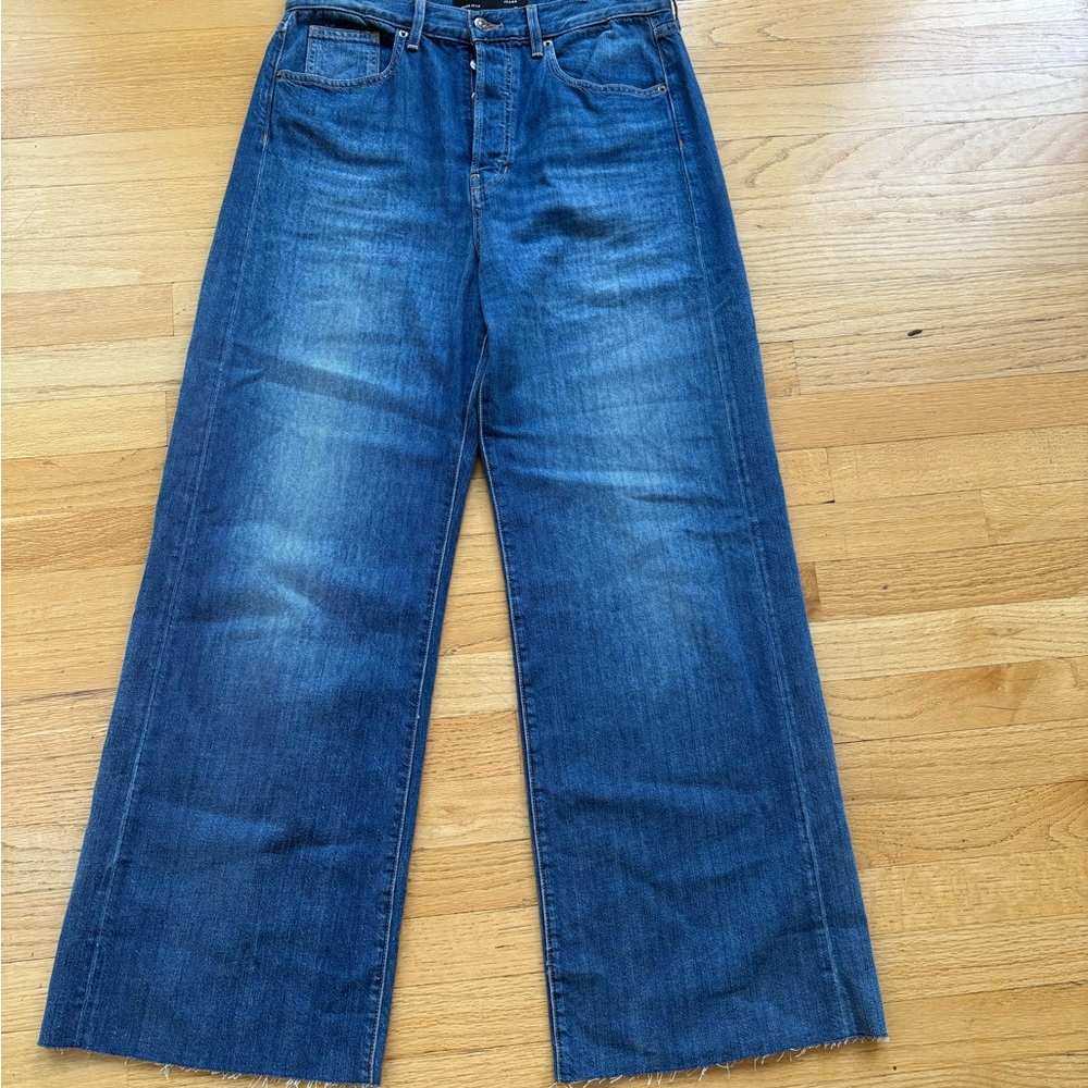 Veronica Beard Blue Wide Leg Jeans